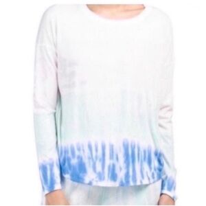 Splendid Blue and Pink Tie-Dye Sweatshirt